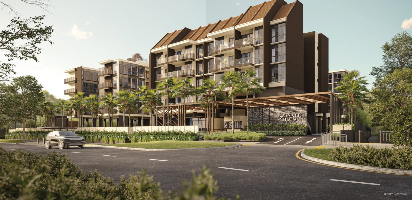 Bagnall Haus from Upper East Coast Road (artist’s impression)