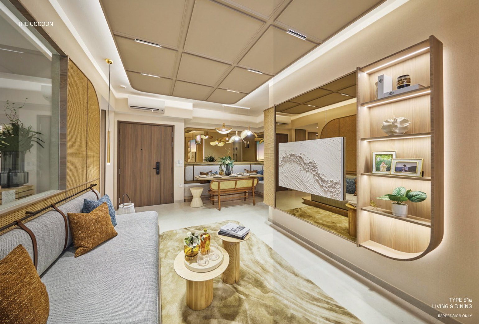 Living and dining, type E1a (artist’s impression)