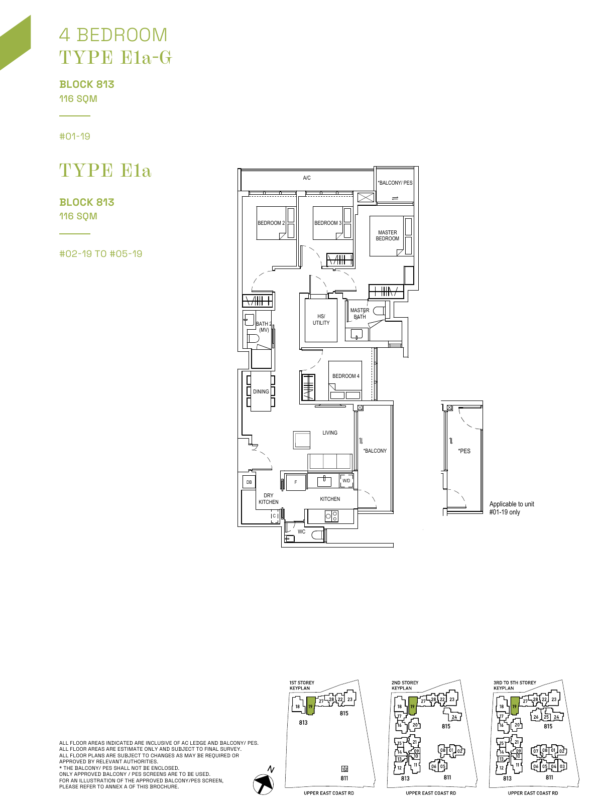 Type E1a · 4-Bedroom · 1,249 sqft