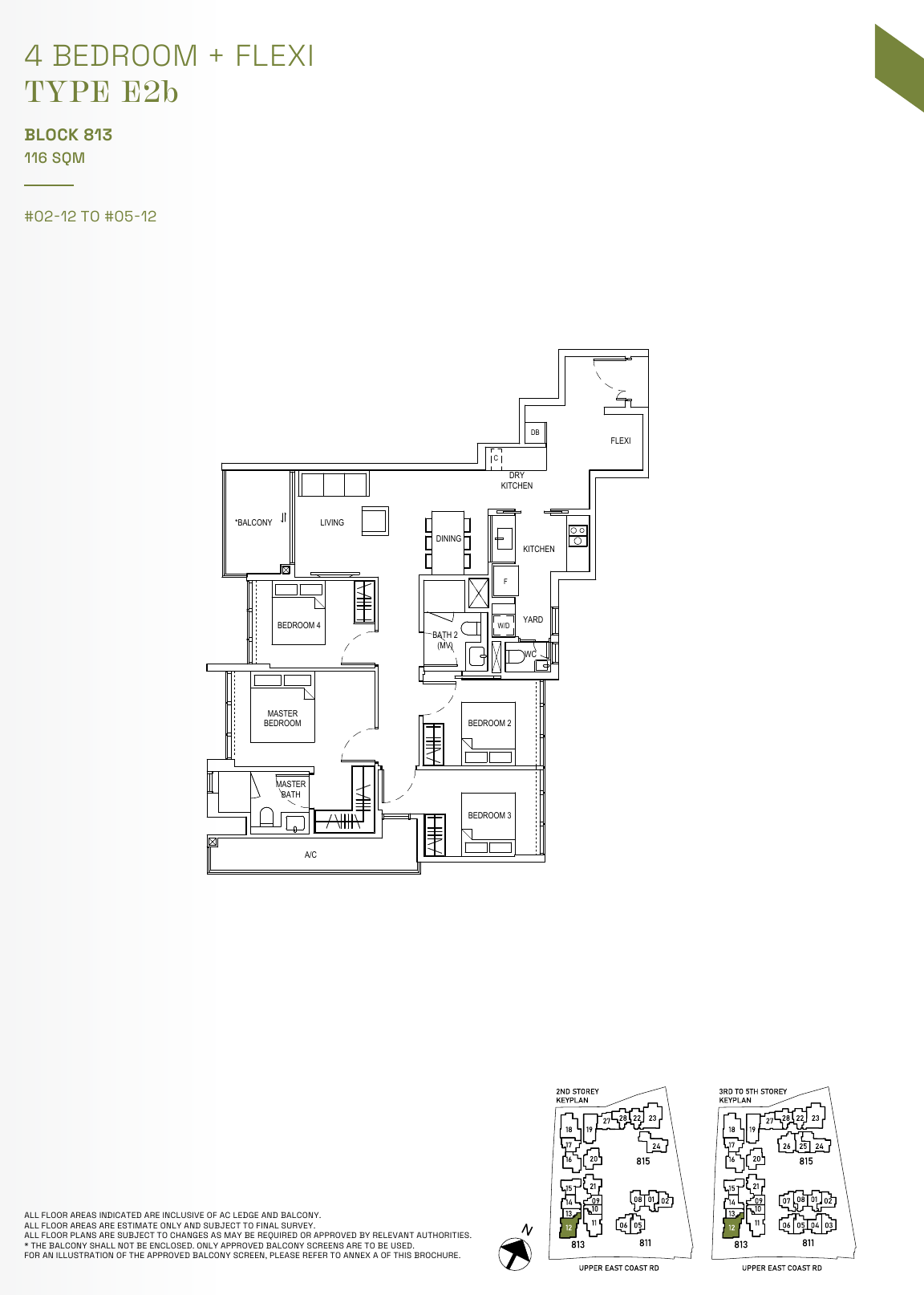 Type E2b · 4-Bedroom + Flexi · 1,249 sqft